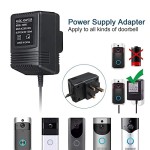 ConBlom 18V/500mA Transformator Bel Pintu UK - Catu Daya Plug-in untuk Video Bel Pintu & Termostat Pintar, Kabel 5m/16ft